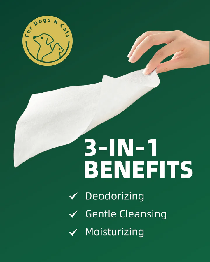 Up to 30% PET WIPES KIT 80wipers*6 Clean Deodorize Moisturize plant-based