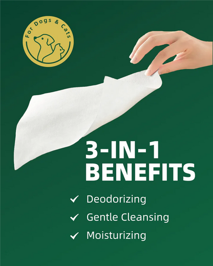 Up to 30% PET WIPES KIT 80wipers*6 Clean Deodorize Moisturize plant-based